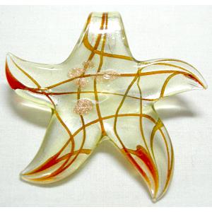 Mix Handmade Foil Glass starfish pendant