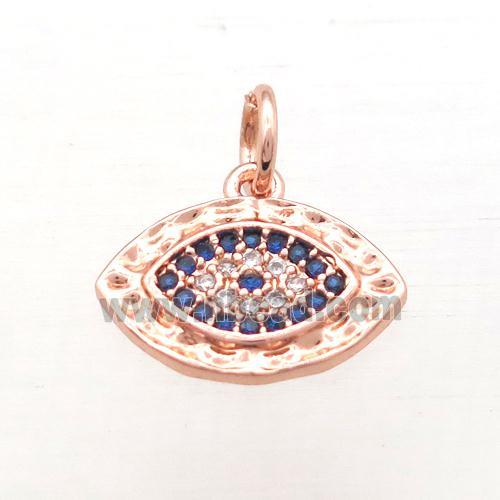 copper Eye pendant pave zircon, rose gold