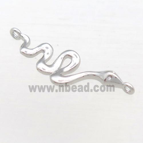 copper snake connector, platinum plated