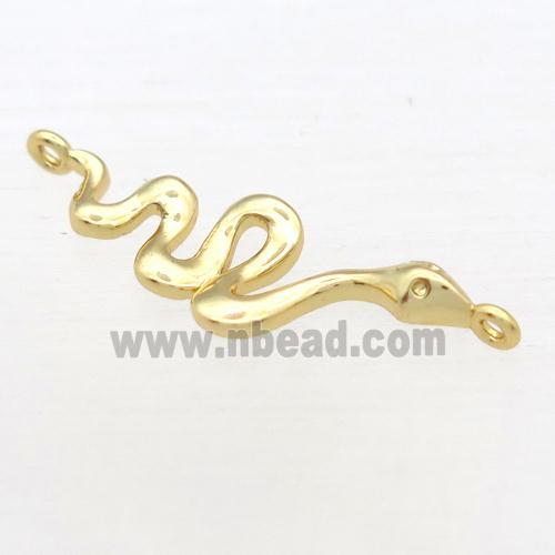 copper snake connector, gold plated