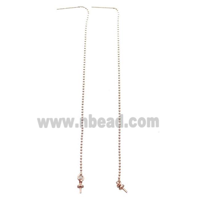 copper Stud Earrings wire, rose gold