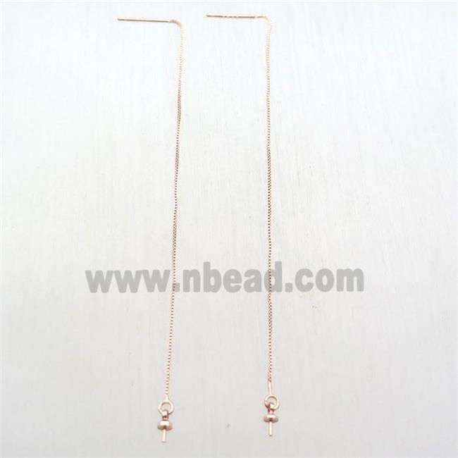 copper Stud Earrings wire, rose gold