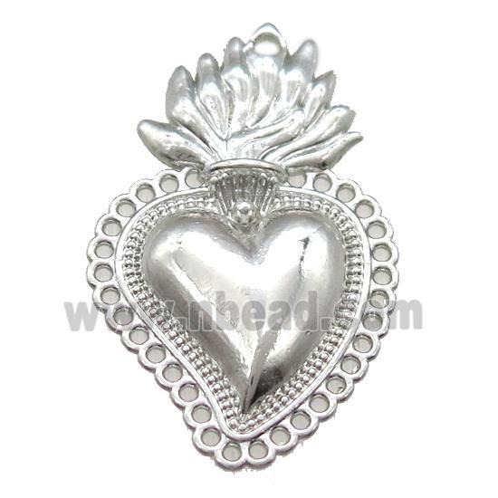 unfading copper heart pendant, platinum plated