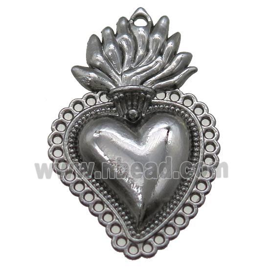 unfading copper heart pendant, black plated