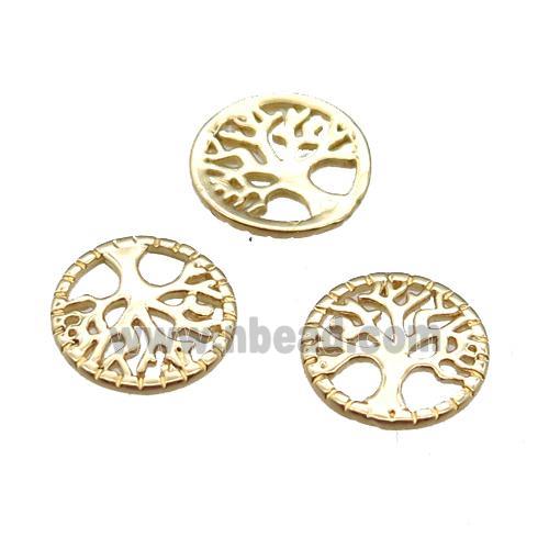 copper connector, tree of life, gold plated