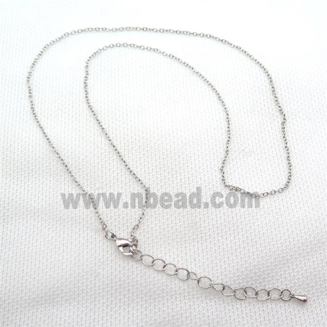 copper Necklace Chain, platinum plated
