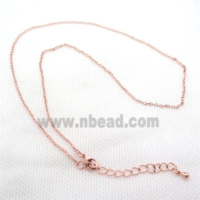 copper Necklace Chain, rose gold