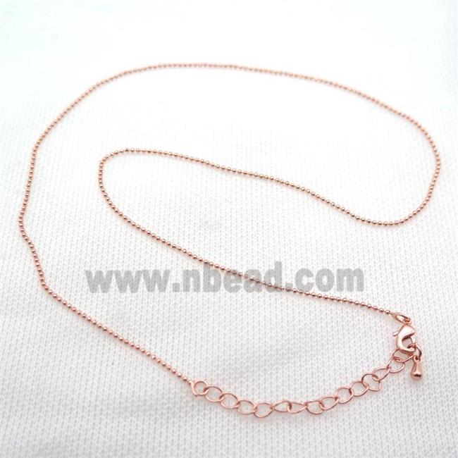 copper Necklace Chain, rose gold