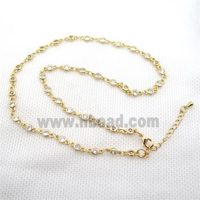 copper necklace Chain, gold plated