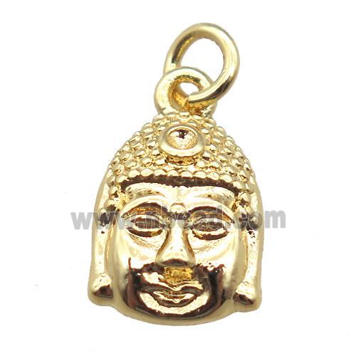 copper buddha pendant, gold plated