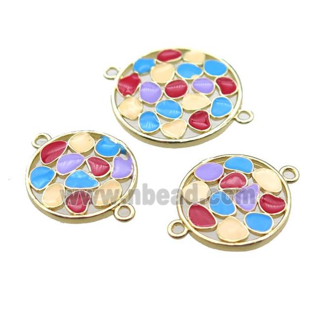 enameling copper circle connector, gold plated