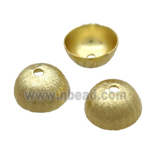brushed copper bail for tassel, beadcaps, gold plated