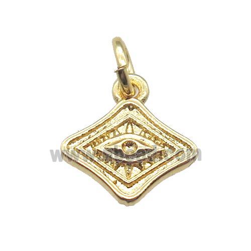 copper eye pendant, gold plated