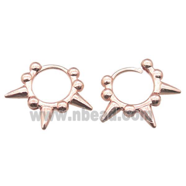 copper Hoop Earrings, rose golden