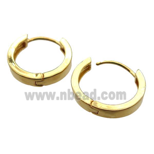 copper Hoop Earrings, gold plated