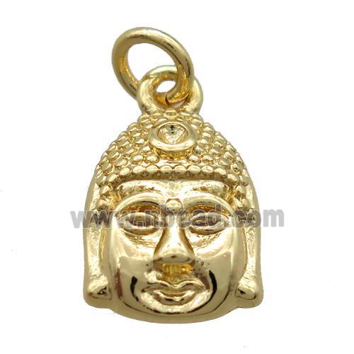 copper Buddha pendant, gold plated