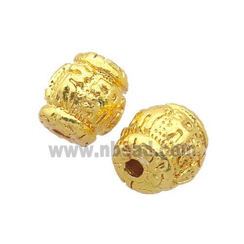 copper barrel beads, unfade, gold plated