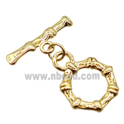 copper connector clasp, gold plated