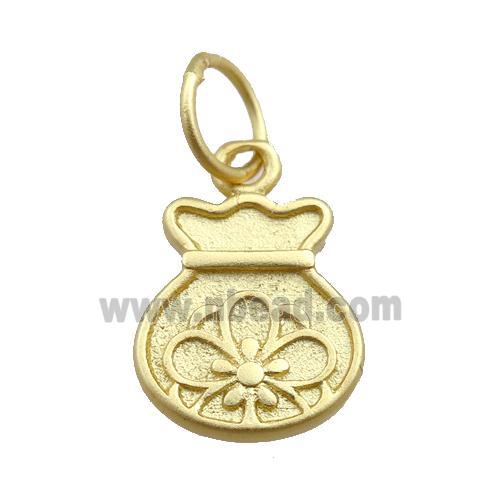 copper pendant, moneybag, duck gold