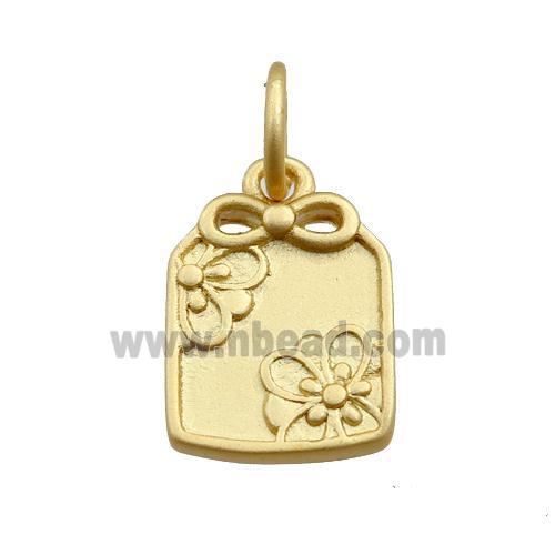 copper pendant, duck gold