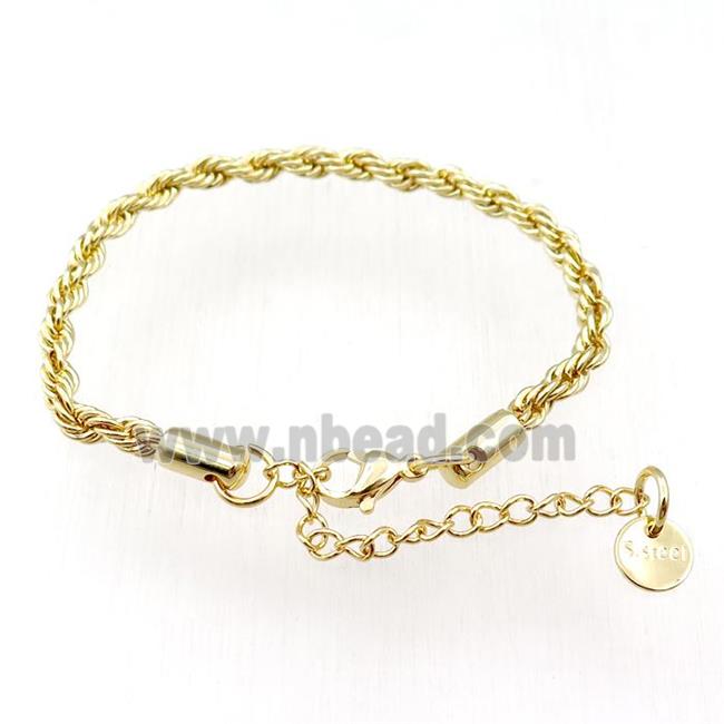 Stainless Steel bracelet, gold plated