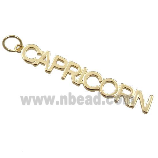 copper zodiac CAPRICORN pendant, gold plated