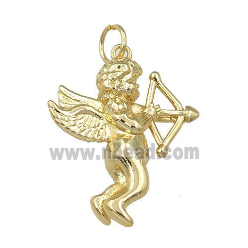 copper CUPID pendant, gold plated