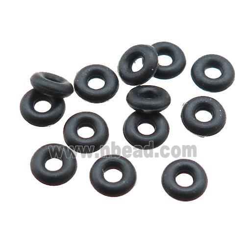 black black rubber spacer beads