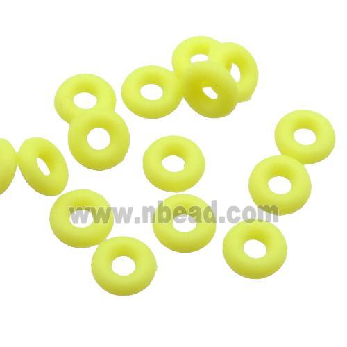 yellow rubber spacer beads