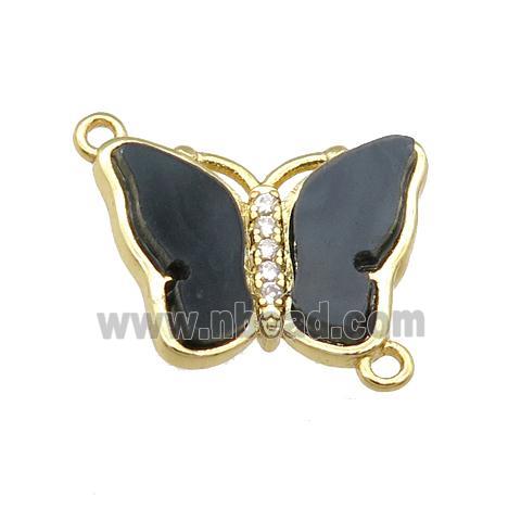 black Resin Butterfly Connector, gold plated