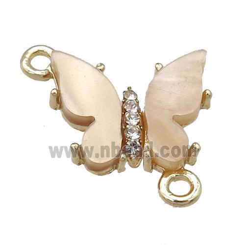 brown Resin Butterfly Connector, gold plated