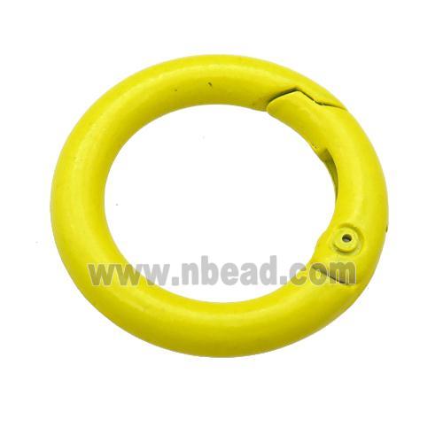 Alloy circle Carabiner Clasp with nenoYellow Lacquered Fired