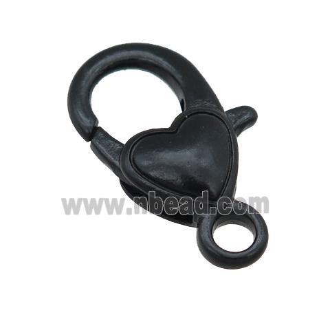 Alloy Lobster Clasp with black Lacquered Fired