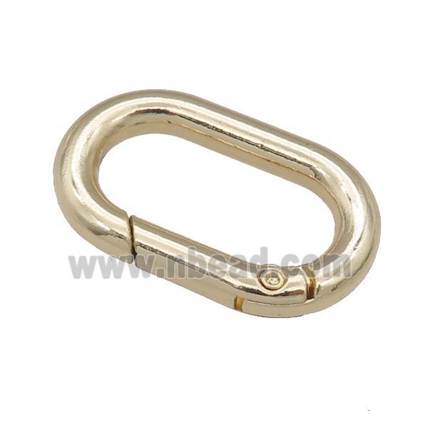 copper carabiner clasp, gold plated