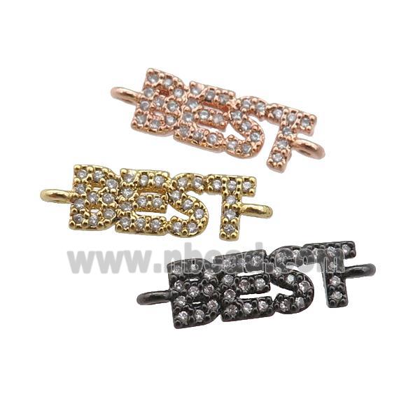 copper BEST connector pave zircon, mixed