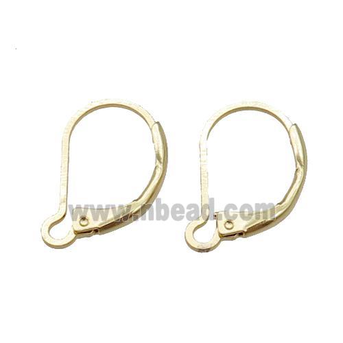copper Latchback Earring, gold plated