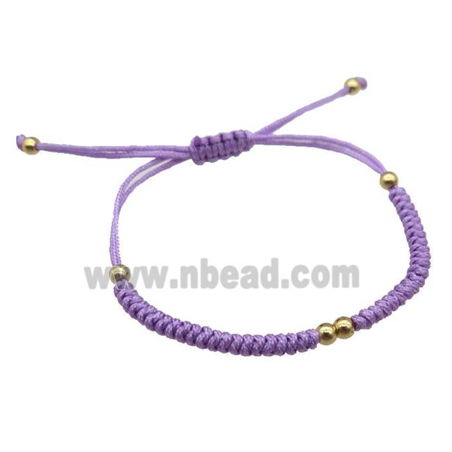 purple nylon Bracelet, adjustable