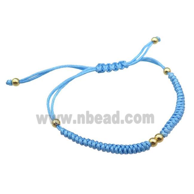 blue nylon braclet, adjustable