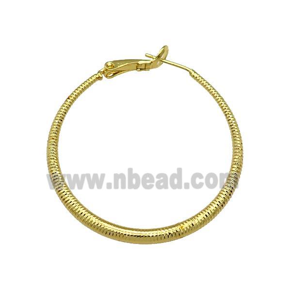 copper Hoop Earring, gold plated