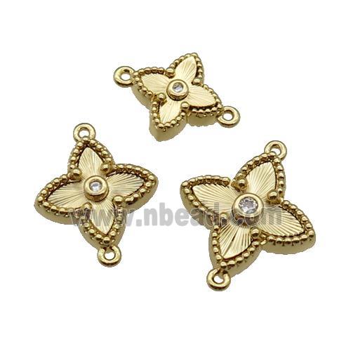 copper star connector, gold plated