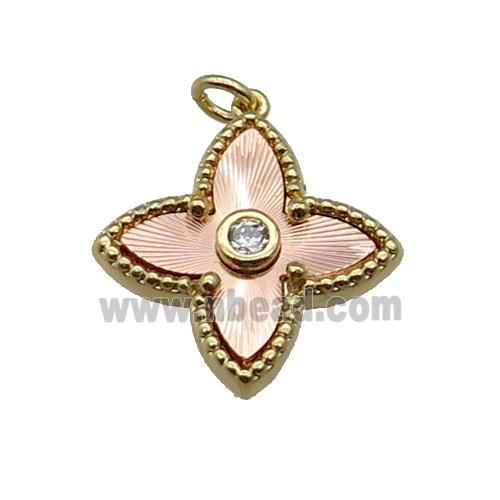 copper star pendant, rose gold