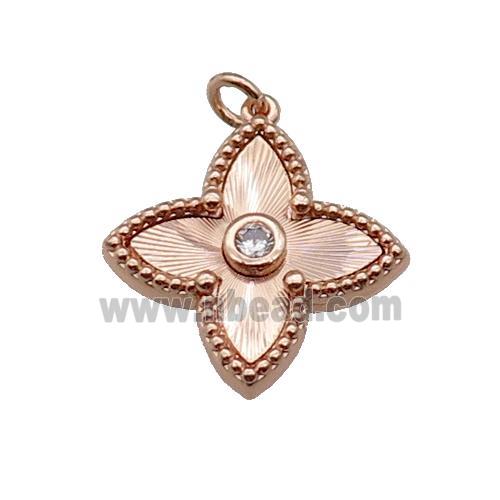 copper star pendant, rose gold