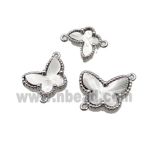 copper Butterfly connector, platinum plated