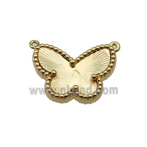 copper Butterfly pendant, gold plated