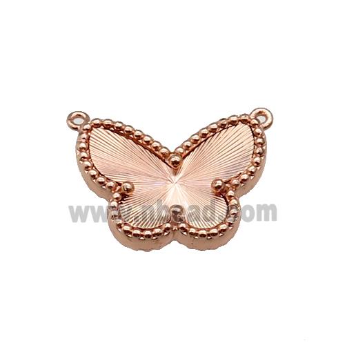 copper Butterfly pendant, rose gold