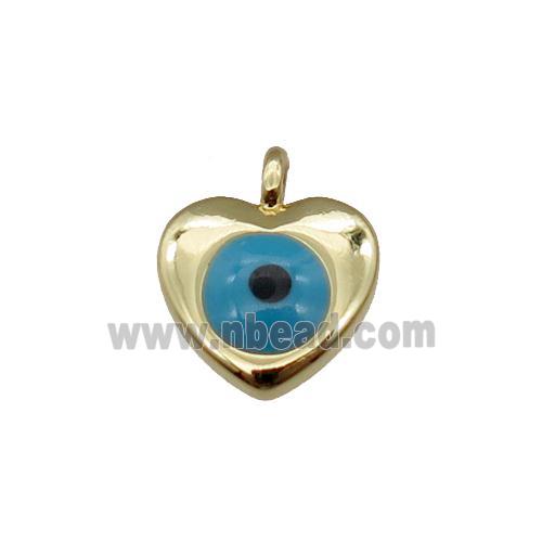 copper Hearteye pendant, gold plated