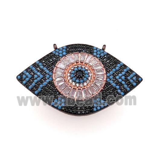 copper Eye pendant pave zircon, black gold