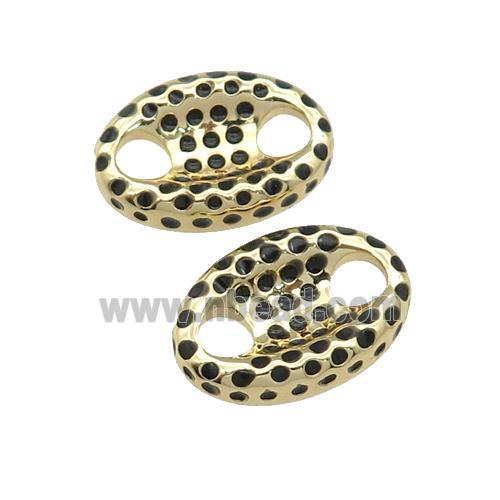 copper connector with black enamel, pignose, gold plated