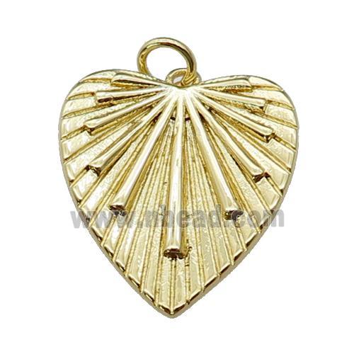 copper Heart pendant, gold plated