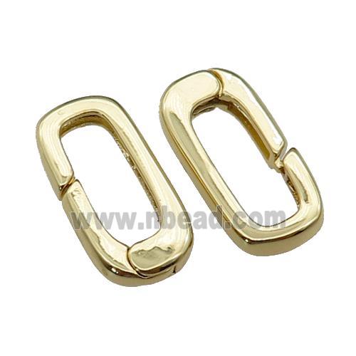 copper Carabiner Clasp, gold plated